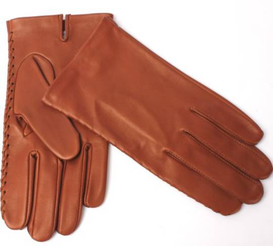 Mens Italian leather gloves unlined cognac Code: S/ML2847U
